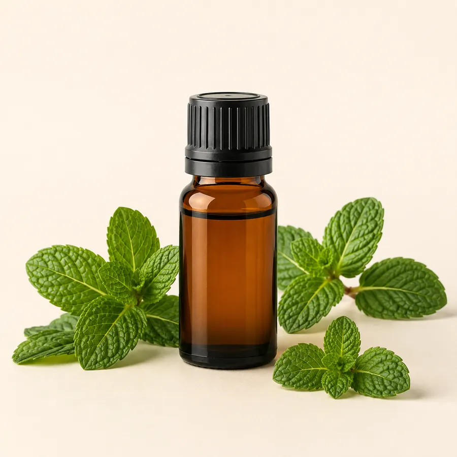 Amber bottle of Spearmint Oil from BEMIHUB Naturals